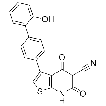 4-羟基-3-(2'-羟基-1,1'-联苯-4-基)-6-氧代-6,7-二氢噻吩并[2,3-B]吡啶-5-甲腈图片