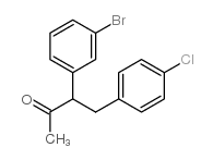 3-(3-溴苯基)-4-(4-氯苯基)丁基-2-酮结构式
