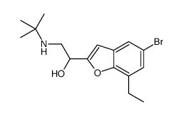 1-(5-bromo-7-ethyl-1-benzofuran-2-yl)-2-(tert-butylamino)ethanol结构式