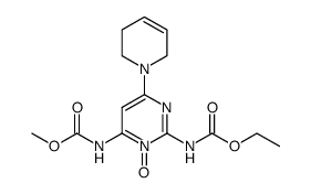 2-ethyl-4-methyl 6-[3,6-dihydro-1(2H)-pyridyl]-2,4-pyrimidinedicarbamate-3-oxide结构式