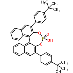 R-3,3'-Bis(4-(1,1-dimethylethyl)phenyl)-1,1'-binaphthyl-2,2'-diyl hydrogenphosphate Structure
