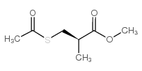 (R)-(+)-3-(硫代乙酰)-2-甲基丙酸甲酯结构式