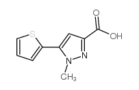 1-甲基-5-噻吩-2-基-1H-吡唑-3-羧酸结构式