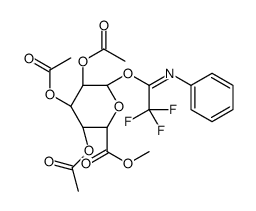 1-(2,2,2-三氟-N-苯基亚胺酯)-2,3,4-三-O-乙酰基-D-葡萄糖醛酸甲酯结构式