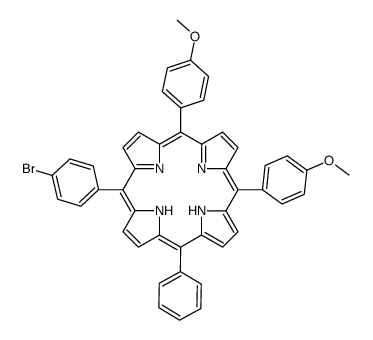 10-(4-bromophenyl)-15,20-bis(4-methoxyphenyl)-5-phenyl-21,22-dihydroporphyrin Structure