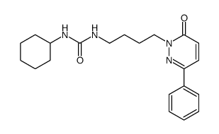 1-Cyclohexyl-3-[4-(6-oxo-3-phenyl-6H-pyridazin-1-yl)-butyl]-urea结构式