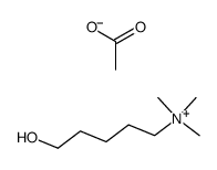 5-hydroxy-N,N,N-trimethylpentan-1-aminium acetate Structure