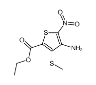 ethyl 4-amino-3-methylsulfanyl-5-nitrothiophene-2-carboxylate Structure