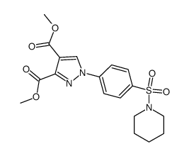 1-[4-(Piperidine-1-sulfonyl)-phenyl]-1H-pyrazole-3,4-dicarboxylic acid dimethyl ester Structure