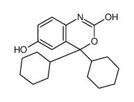 4,4-dicyclohexyl-6-hydroxy-1H-3,1-benzoxazin-2-one Structure