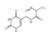 3-[(2,4-dioxo-1H-pyrimidin-5-yl)methyl]-1-methyl-1-nitroso-urea结构式