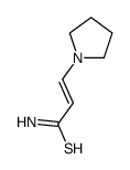 3-pyrrolidin-1-ylprop-2-enethioamide结构式