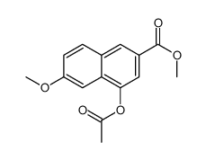 4-(乙酰基氧基)-6-甲氧基-2-萘羧酸甲酯结构式
