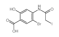 5-bromo-2-hydroxy-4-[(2-iodoacetyl)amino]benzoic acid Structure
