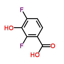 2,4-二氟-3-羟基苯甲酸结构式