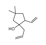 2-ethenyl-4,4-dimethyl-1-prop-2-enylcyclopentan-1-ol结构式
