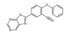 2-phenoxy-5-([1,3]thiazolo[5,4-d]pyrimidin-2-yl)benzonitrile Structure