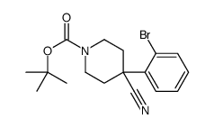 4-(2-溴苯基)-4-氰基哌啶-1-羧酸叔丁酯结构式