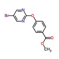5-溴-2-[(4-甲氧基羰基)苯氧基]嘧啶结构式