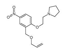1-(2-(2-((烯丙氧基)甲基)-4-硝基苯氧基)乙基)吡咯烷结构式