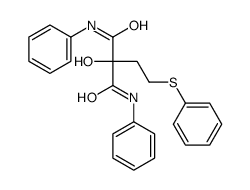 2-hydroxy-N,N'-diphenyl-2-(2-phenylsulfanylethyl)propanediamide Structure