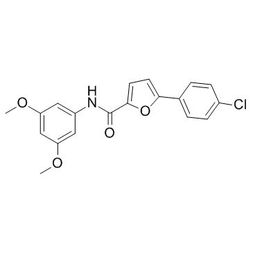 5-(4-氯苯基)-N-(3,5-二甲氧基苯基)-2-呋喃甲酰胺结构式