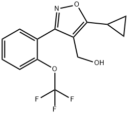 (5-cyclopropyl-3-(2-(trifluoromethoxy)phenyl)isoxazol-4-yl)methanol Structure