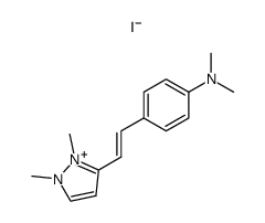 1,2-dimethyl-3(5)-(4-dimethylaminostyryl)pyrazolium iodide Structure