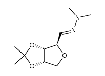 2,5-anhydro-3,4-O-isopropylidene-L-ribose N,N-dimethylhydrazone Structure
