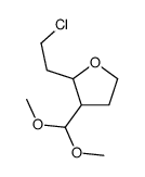 2-(2-chloroethyl)-3-(dimethoxymethyl)oxolane结构式