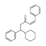 1-Penten-3-one,1,5-diphenyl-5-(1-piperidinyl)-结构式