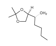 (2R)-1,2-O-isopropylidene-3-hydroxyheptan-1,2-diol结构式