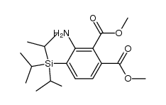 dimethyl 3-amino-4-(triisopropylsilyl)phthalate结构式