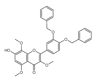 3',4'-bis(benzyloxy)-7-hydroxy-3,5,8-trimethoxyflavone Structure