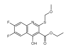 ethyl 6,7-difluoro-4-hydroxy-2-[(methoxymethyl)thio]-quinoline-3-carboxylate Structure