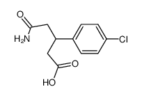 5-Amino-3-(4-chlorophenyl)-5-oxopentanoic acid Structure
