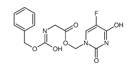 (5-fluoro-2,4-dioxopyrimidin-1-yl)methyl 2-(phenylmethoxycarbonylamino)acetate结构式