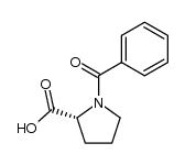 (R)-N-benzoyl-2-pyrrolidinecarboxylic acid Structure