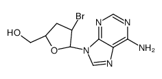 [(2S,4R,5R)-5-(6-aminopurin-9-yl)-4-bromooxolan-2-yl]methanol Structure