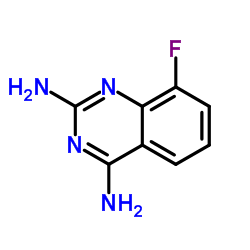 8-氟喹-2,4-二胺结构式