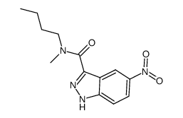N-butyl-N-methyl-5-nitro-1H-indazole-3-carboxamide结构式