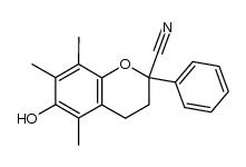 6-hydroxy-5,7,8-trimethyl-2-phenylchromane-2-carbonitrile Structure