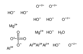 tetraaluminum,dimagnesium,oxygen(2-),hexahydroxide,sulfate,hydrate Structure