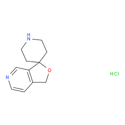 1H-螺[呋喃并[3,4-c]吡啶-3,4'-哌啶]盐酸盐结构式