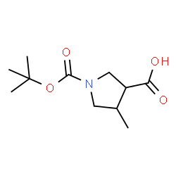 反式-1-[(叔丁氧基)羰基] -4-甲基吡咯烷-3-羧酸结构式