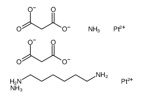 azane,hexane-1,6-diamine,platinum(2+),propanedioate Structure