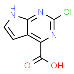 2-氯-7H-吡咯并[2,3-d]嘧啶-4-羧酸结构式