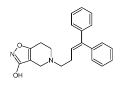 N-4,4-diphenyl-3-butenyl-4,5,6,7-tetrahydroisoxazolo(4,5-c)pyridin-3-ol结构式