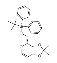 6-O-tert-butyldiphenylsilyl-3,4-O-isopropylidene-D-lyxohex-1-enitol Structure