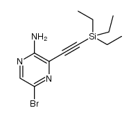 5-bromo-3-(2-triethylsilylethynyl)pyrazin-2-amine结构式